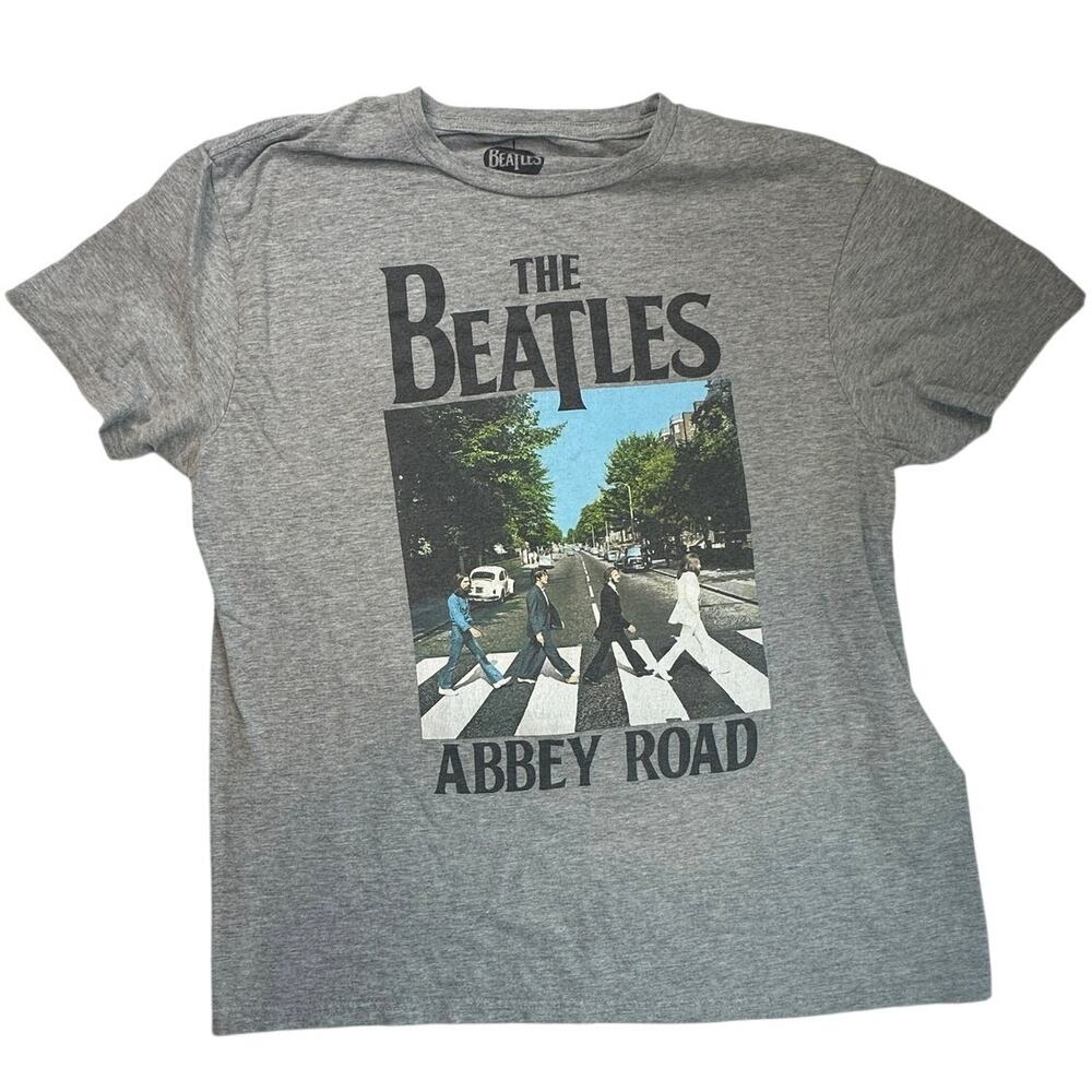 The Beatles Shirt Abbey Road Graphic Band Tee Heather Gray L